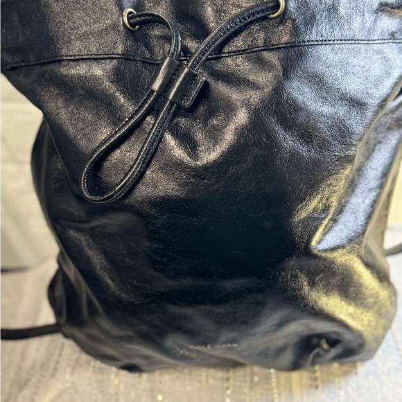 Cole Haan leather brownish/black leather bag. - Picture 3 of 16